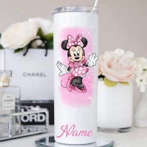 Personalised Minnie mouse inspired tumbler personalised with any name