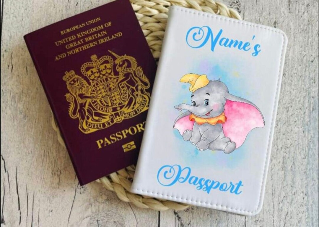 Dumbo Inspired Personalised Passport Cover With Any Name Etsy