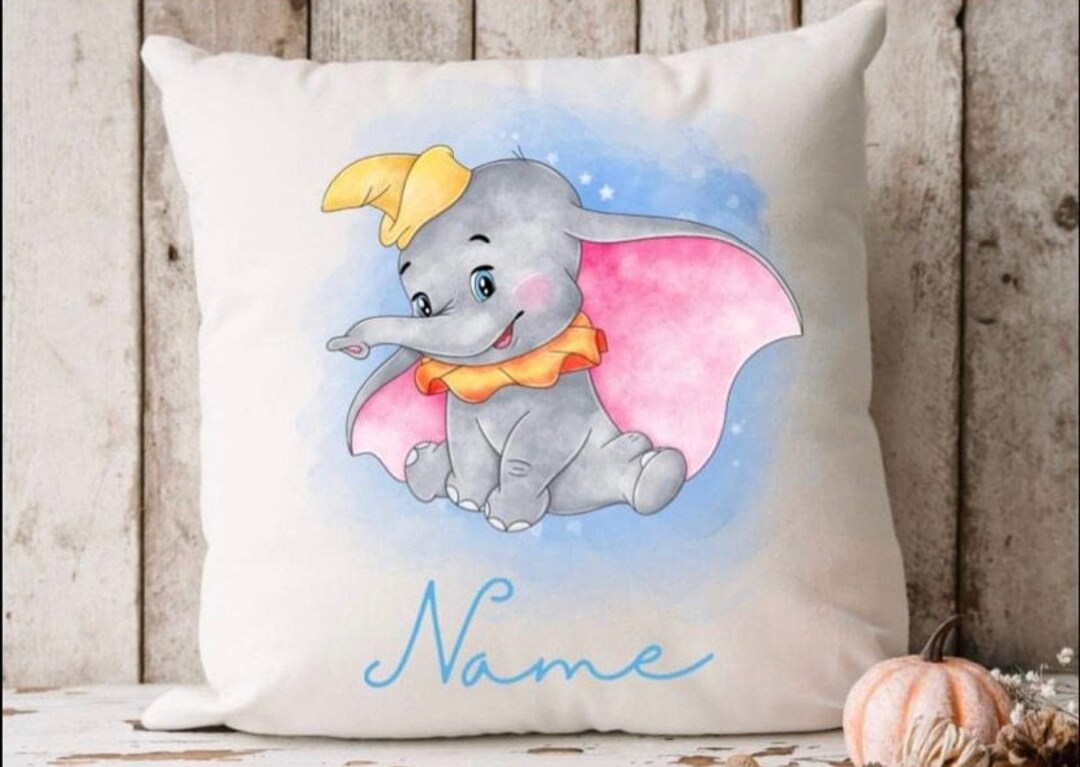 Dumbo Inspired Personalised Cushion With Any Name Etsy