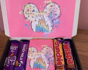 Compleanno in scatola di cioccolatini personalizzata Topolino e Minnie per ogni occasione