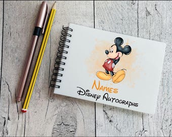 Libreta de autógrafos personalizada del castillo de Minnie Mickey Pato Donald