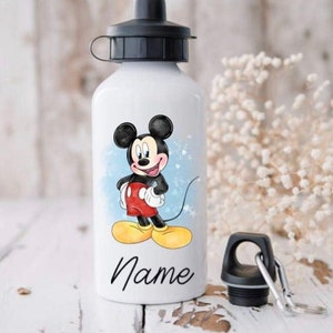 Mickey Mouse inspired personalised bottle ideal for school with any name