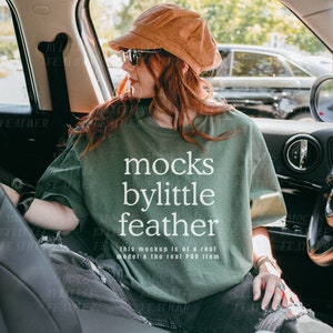 Comfort Colors 1717 Mockup Moss, Moss Comfort Colors Mockup, Real Person Mockup, Print on Demand Tshirt Mockup, C1717 Mockup, Cute Mockup