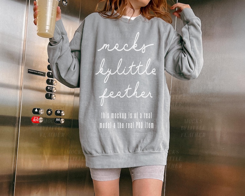 Comfort Colors 1566 Mockup-paket | C1566 Livstidsåtkomst | CC-tröja Mockup | Rundkragetröja Mockup | Trendig, mysig och enkel estetik bild 5