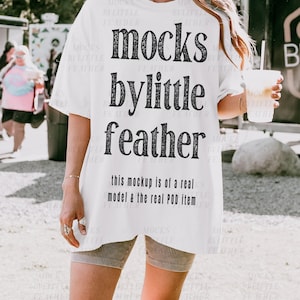 White Comfort Colors Mockup, 1717 Comfort Colors White Mockup, Comfort Colors Shirt Mockup, Cute Outdoor Tshirt Mock, Real Model Mockup