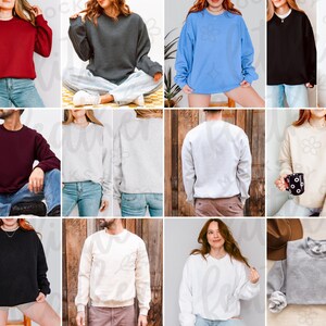 Gildan 18000 Mockup Bundle, Gildan Mockup, Gildan Crewneck Bundle, Sweatshirt Mockup, Gildan Model Mockup, Gildan Mega Bundle, Trendy Mockup image 7