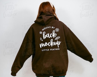 Gildan 18500 Dunkle Schokolade Hoodie Mockup (Digitaler Download)