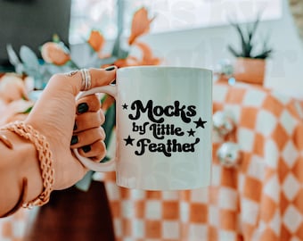 11oz Boho Coffee Mug Mockup, Retro Style (Digital Download)