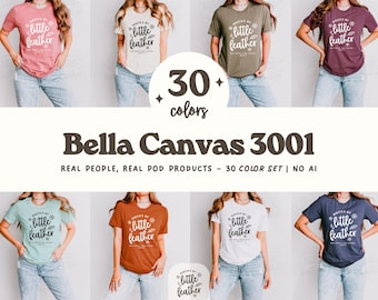 Bella Canvas 3001 T-shirt Mockup Bundle | BC3001 Shirt Mock-Up | Fitted Tee Mock Up | Real Human Model | Simple Trendy Aesthetic