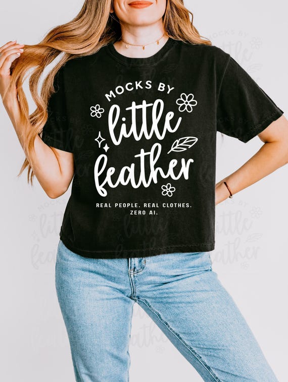 Comfort Colors 3023CL Black Mockup, Cute T-shirt Cropped, Aesthetic Comfort Colors Tshirt Mockup, Trendy Shirt Mockup, Real Model Mockup