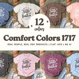 Comfort Colors 1717 シャツ モックアップ バンドル | C1717 フラットレイ モックアップ | CC Tシャツ モックアップ | 実物POD製品 | トレンディでキュートなライフスタイル美学