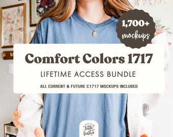 1717 Mockup Bundle, Comfort Colors Shirt Mockup Bundle, Comfort Colors Mock Up 1717 Lifetime Access Bundle, Tshirt Mockup, Shirt Mockup