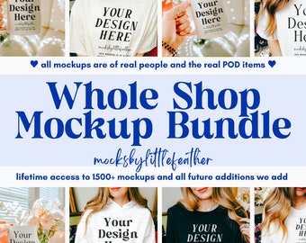 Whole Shop Mockup Bundle, Comfort Colors Sweatshirt Mockups, Comfort Colors Tshirt Mockups, Bella Canvas Shirts, Real Model