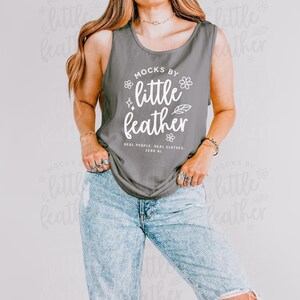 Comfort Colors 9360 Grey Mockup, Trendy Real Model Simple Tank Top, Cute Stone Toned C9360 Minimal Summer Casual Aesthetic POD Shirt Mock-Up