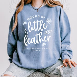 Comfort Colors 1466 Blue Jean Mockup, 1466 Mockup Blue Jean, Comfort Colors Sweatshirt Mockup, Lightweight Crewneck Mockup, 1466 Size Chart