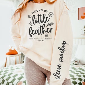 Comfort Colors 1466 Ivory Mockup, 1466 Sleeve Mockup, Comfort Colors Sweatshirt Mockup, Lightweight Crewneck Mockup, 1466 Size Chart