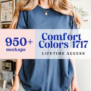 1717 Mockup Bundle, Comfort Colors Shirt Mockup Bundle, Comfort Colors Mock Up 1717 Lifetime Access Bundle, Tshirt Mockup, Shirt Mockup image 1