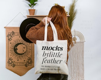 Natural Cotton Canvas Tote Bag Mockup | Liberty Bags OAD113 (Digital Download)