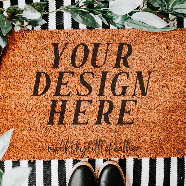 Coir Doormat Mockup, Custom Doormat Mockups, 24x16 Doormat Printify Mockup, Welcome Mat Mockup, Product Mockup