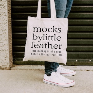 Liberty Bags Tote Mockup | Natural Cotton Canvas POD Item (Digital Download) image 1