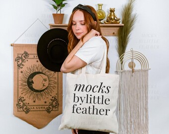 Liberty Bags Tote Bag Mockup | Natural Cotton Canvas POD Mock-Up (Digital Download)