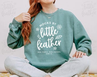 Light Green Comfort Colors 1566 Crewneck Sweatshirt Mockup (Digital Download)