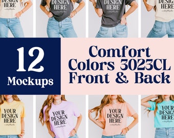 Comfort Colors 3023CL Mockup Bundle, 3023CL Bundle, Comfort Colors Tshirt Mockup Bundle, 3023CL Pepper Shirt Mockup, Real Model Mockup