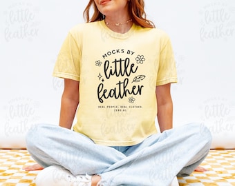Comfort Colors 3023 Mockup (Color: Butter) | 3023CL T-Shirt Mockup | Real Model, No Ai