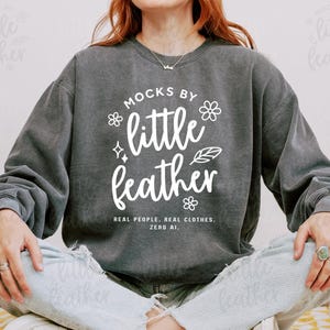 Pepper 1566 Mock Up - Comfort Colors 1566 Mockup Pepper - C1566 Boho Crewneck Sweatshirt Mocks - Pepper Mock-up - Grey Unisex Sweater Mock