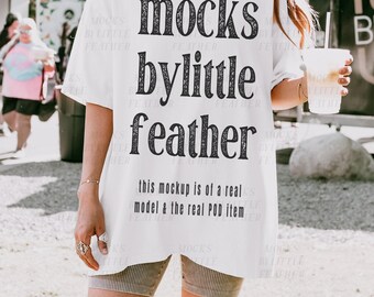 White Comfort Colors Mockup, 1717 Comfort Colors White Mockup, Comfort Colors Shirt Mockup, Cute Outdoor Tshirt Mock, Real Model Mockup