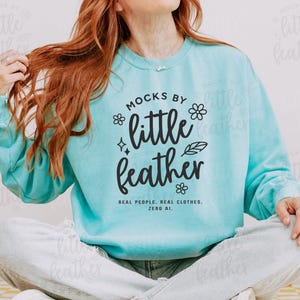 Chalky Mint 1566 Mock Up - Comfort Colors 1566 Mockup - C1566 Boho Crewneck Sweatshirt Mocks - Chalky Mint Mock-up - Unisex Sweater Mock
