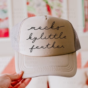 Khaki Otto Trucker Hat Mockup, Cute Summer Otto Cap Mockup, Trendy Foam Baseball Hat Spring Mockup, Tan Hat Mesh Mock, Real Product