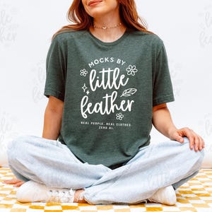 Bella Canvas 3001 Mockup (Color: Heather Forest) | BC3001 T-Shirt Mockup | Real Model, No Ai