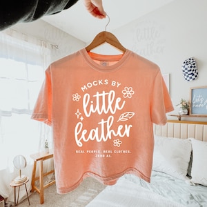 Mockup Comfort Colors 3023CL Peachy, Mockup 3023CL Peachy, Mockup T-shirt Comfort Colors, Mockup Camicia Peachy, Mockup T-shirt Boxy
