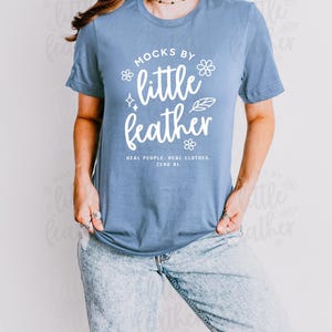Bella Canvas 3001 Steel Blue Mockup, Trendy Tshirt Mock-up, Cute Simple Real Model, Summer Fall Aesthetic POD Tee, Fitted BC3001 T-shirt