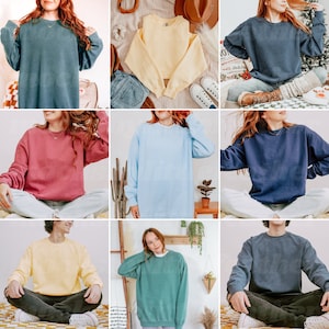 Comfort Colors 1566 Mockup-paket | C1566 Livstidsåtkomst | CC-tröja Mockup | Rundkragetröja Mockup | Trendig, mysig och enkel estetik bild 9