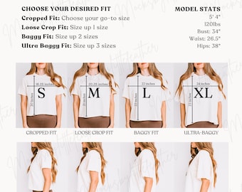 Guide des tailles Comfort Colors 3023CL, Guide des tailles Comfort Colors, Tableau comparatif 3023CL, Comparaison des tailles pour t-shirt boxy