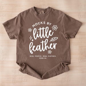 Espresso Comfort Colors 1717 T-shirt Mockup | Brown C1717 Flat Lay Tshirt Mock Up | Real CC 1717 Flatlay T Shirt Mock-Up | Aesthetic Tee