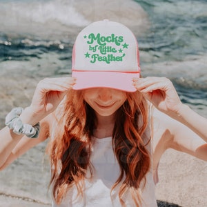 Trucker Hat Mockup Light Pink, Summer Otto Cap Mockup, OTTO Cap 39-169 Mockup, Foam Baseball Hat Beach Mockup, Light Pink Hat Mesh Mockup