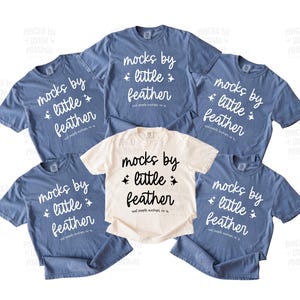 Blue Jean + Ivory Comfort Colors 1717 T-shirt Mockup | Family Group C1717 Shirt Mock | Bachelorette Trip Mock-Up | Bridal Party Bridesmaid