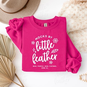 Gildan 18000 Heliconia Crewneck Sweatshirt Mockup | Simple Boho Aesthetic Folded Flat Lay