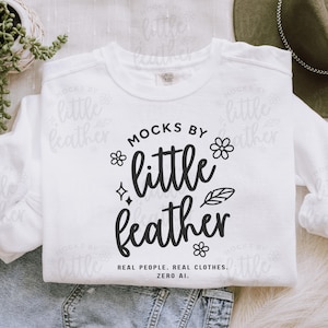 White Comfort Colors 1566 Sweatshirt Mockup – Boho Crewneck Flatlay (Digital Download)