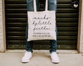 Liberty Bags Tote Mockup | Natural Cotton Canvas POD Display (Digital Download)