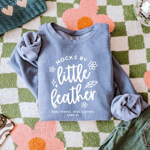 Comfort Colors 1466 Blue Jean Mockup, C1466 Mock-Up Blue Jean, Comfort Colors Sweatshirt Mock, Lightweight Crewneck Mockup, Cozy Aesthetic