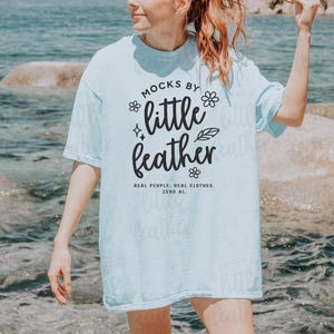 Comfort Colors 1717 Chambray Mockup, Oversized Tshirt Lifestyle Photo (Digital Download)