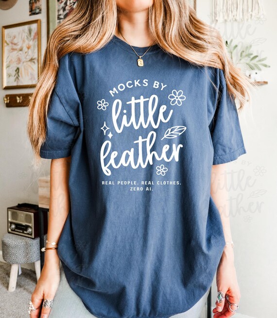 Comfort Colors 1717 Midnight Mockup, Oversized Tshirt Mockup