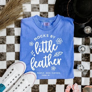 Comfort Colors 1717 Mockup Flo Blue, Flo Blue Comfort Colors Mockup, 1717 Flo Blue Mockup, Comfort Colors Flo Blue Mock, Flatlay Shirt Mock