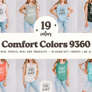Comfort Colors 9360 Mockup Bundle | C9360 Tank Top T-shirt Mock-Up | CC Sleeveless Shirt Mock Up | Real Model | Trendy Simple Aesthetic