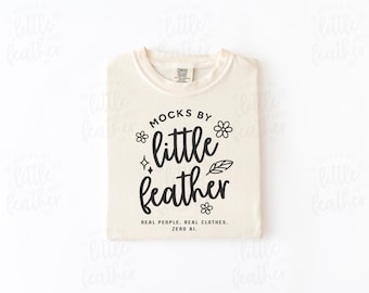 Comfort Colors 1717 Mockup (Color: Ivory) | Simple C1717 Folded Flat Lay T-Shirt | Real Product, No Ai