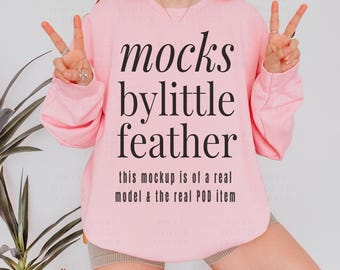 Gildan 18000 Mockup Light Pink, Gildan Light Pink Mockup, 18000 Light Pink, Light Pink Gildan Mockup 18000, Light Pink Sweatshirt Mockup